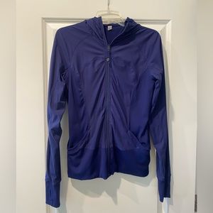 Lululemon Hooded Zip-Up Jacket in Navy. Size: 10